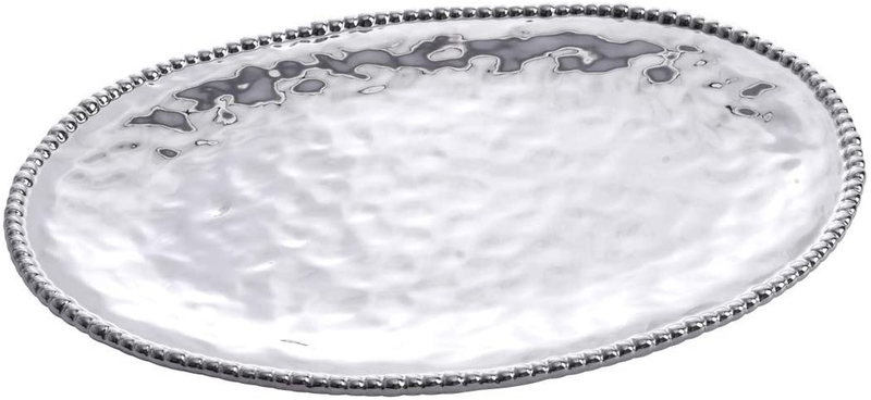 Pampa Bay Porcelain Large Oval Thanksgiving, Christmas, Hannukah, and Holiday and Party Serving Platter (Salerno) Home & Garden > Decor > Seasonal & Holiday Decorations& Garden > Decor > Seasonal & Holiday Decorations Pampa Bay Silver  