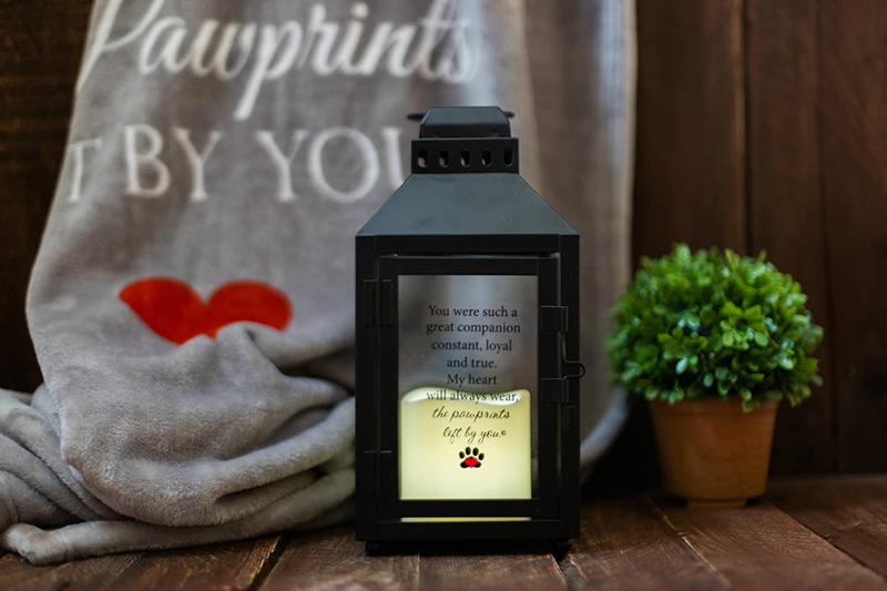 Pawprints Left by You Memorial Gifts Pawprint Left Metal Lantern, Black Home & Garden > Decor > Home Fragrance Accessories > Candle Holders Pawprints Left by You Memorial Gifts   