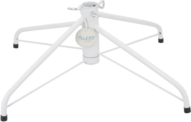 ELFJOY White Christmas Tree Stand 21.6" Iron Metal Bracket Rubber Pad with Thumb Screw Home & Garden > Decor > Seasonal & Holiday Decorations > Christmas Tree Stands ELFJOY   