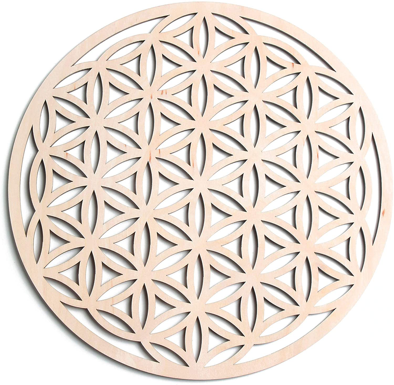 Fourth Level MFG 12" Metatron's Cube, Sacred Geometry Wood Wall Art, Zen Home Decor for Yoga/Meditation, Crystal Grid Board Home & Garden > Decor > Artwork > Sculptures & Statues Fourth Level Manufacturing 12" Flower of Life  