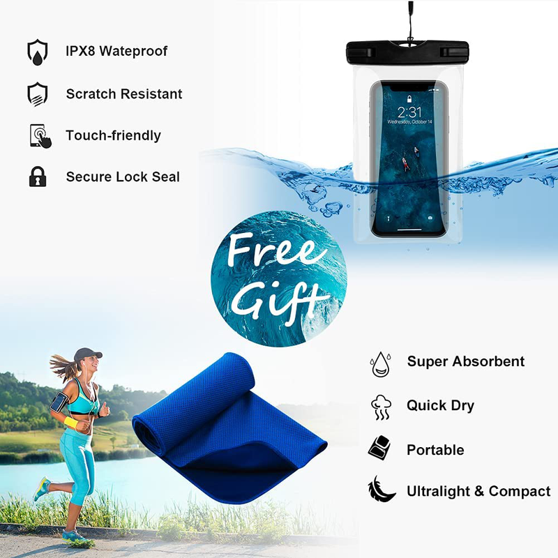 KETEBA Waterproof Dry Bags Floating for Women Men, 2L/5L/10L/20L Roll Top Lightweight Clear Storage Outdoor Backpack Dry Bag with Phone Case Sports Towel for Travel Swimming Camping Beach Kayaking Sporting Goods > Outdoor Recreation > Boating & Water Sports > Swimming KETEBA   