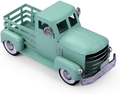 Giftchy Vintage Easter Truck Décor, Farmhouse Turquoise Truck Spring Decoration, Decorative Tabletop Storage & Pick-up Metal Truck Planter Home & Garden > Decor > Seasonal & Holiday Decorations Giftchy Turquoise  