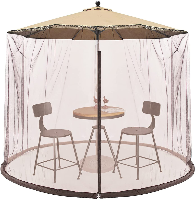 Coastshade Patio Umbrella Outdoor Screen Mesh Mosquito Net Canopy Curtains Large Umbrella Hanging Tent Light Weight Mosquito Netting,Cream Sporting Goods > Outdoor Recreation > Camping & Hiking > Mosquito Nets & Insect Screens CoastShade Cream  