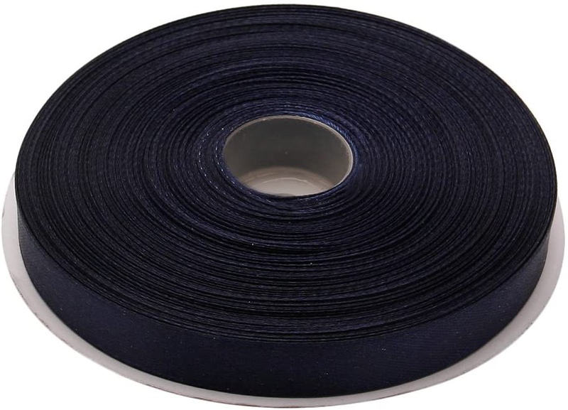 Topenca Supplies 3/8 Inches x 50 Yards Double Face Solid Satin Ribbon Roll, White Arts & Entertainment > Hobbies & Creative Arts > Arts & Crafts > Art & Crafting Materials > Embellishments & Trims > Ribbons & Trim Topenca Supplies Navy Blue 3/8" x 50 yards 