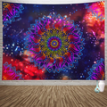 Sylfairy Tapestry Wall Hanging, Celestial Moon Sun Wall Tapestry, Hippie Mandala Tapestries Wall Art Decoration for Bedroom Living Room Dorm Table Cover Picnic Mat Beach Blanket 82" X 59"(Moon Sun) Home & Garden > Decor > Artwork > Decorative Tapestries Sylfairy Colorful 59" X 51" 