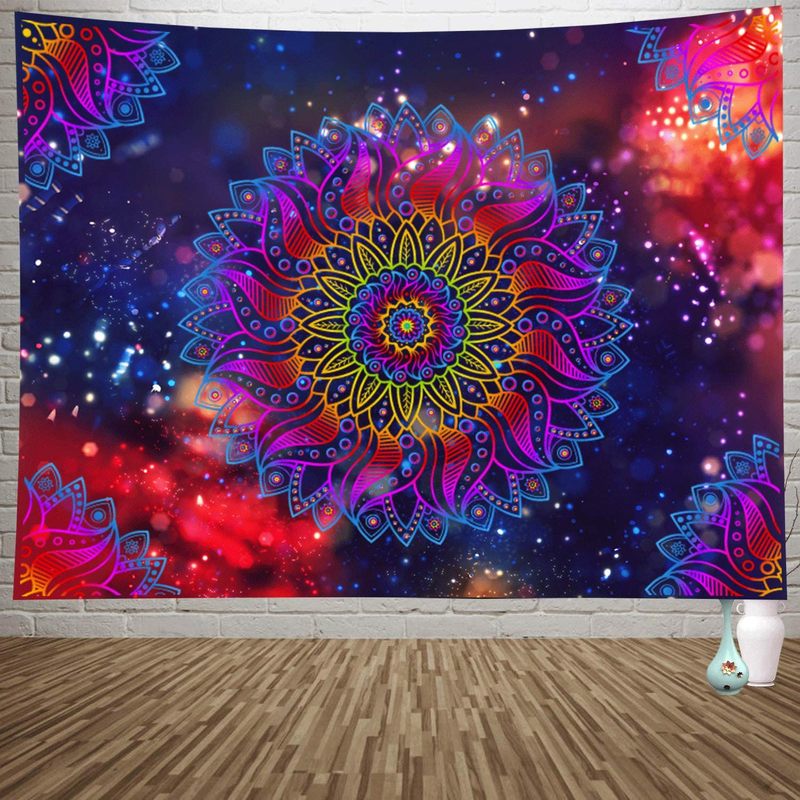 Sylfairy Tapestry Wall Hanging, Celestial Moon Sun Wall Tapestry, Hippie Mandala Tapestries Wall Art Decoration for Bedroom Living Room Dorm Table Cover Picnic Mat Beach Blanket 82" X 59"(Moon Sun) Home & Garden > Decor > Artwork > Decorative Tapestries Sylfairy Colorful 59" X 51" 