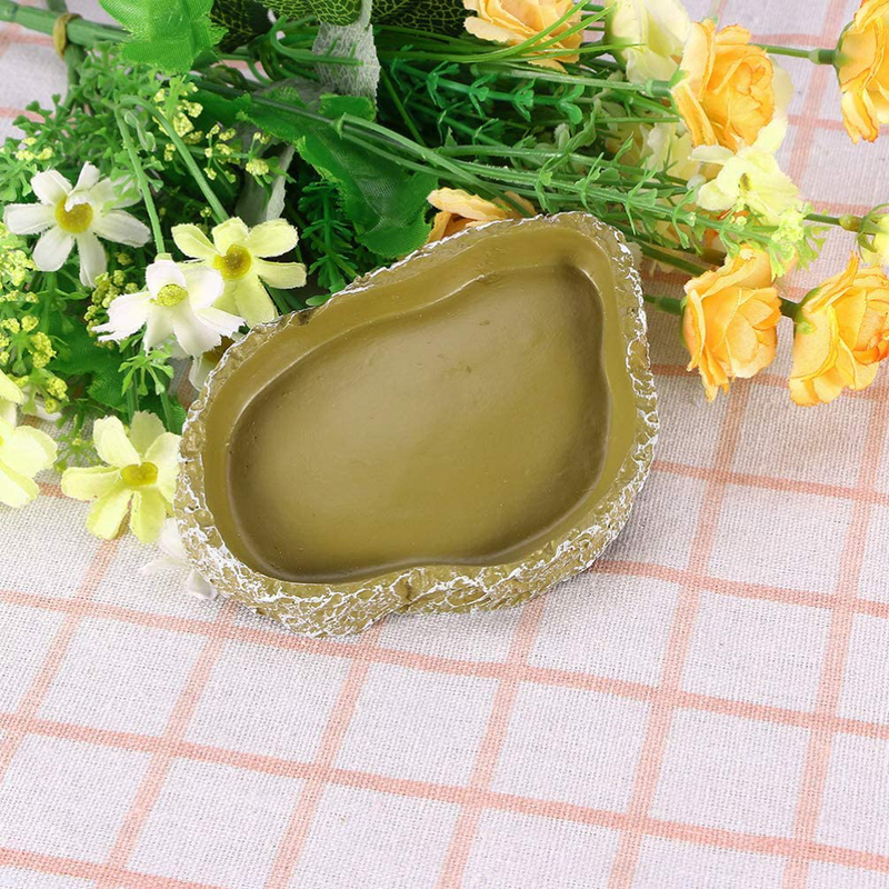 POPETPOP 2 Pack Reptile Bowl - Reptile Water Dish,Reptile Food and Water Dish for Snake Frogs Gecko Tortoise Resin Terrarium Feeding Tray Bearded Dragon Accessories Animals & Pet Supplies > Pet Supplies > Reptile & Amphibian Supplies > Reptile & Amphibian Habitats POPETPOP   