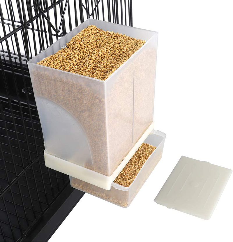 FinYii No-Mess Automatic Bird Feeder - Parrot Feeder Cage Accessories Supplies for Parakeet Canary Cockatiel Finch Animals & Pet Supplies > Pet Supplies > Bird Supplies > Bird Cage Accessories > Bird Cage Food & Water Dishes FinYii Default Title  