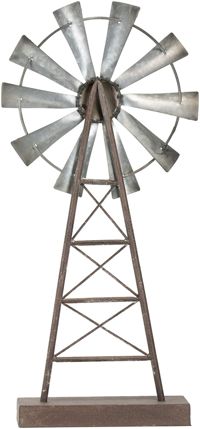 Foreside Home & Garden Metal Small Distressed Windmill Table Decor