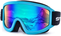 HUBO SPORTS Ski Snow Goggles for Men Women Adult,OTG Snowboard Goggles of Dual Lens with Anti Fog for UV Protection for Girls  HUBO SPORTS Im#bu-fgreen  