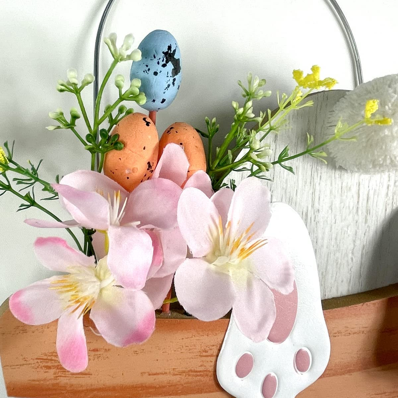 Homirable Easter Sign Welcome Rabbit Decorations for Home Colorful Flower Wooden Wall Hanging Sign Funny Bunny Decor Rustic Home Door Decoration Gift for Garden Yard Indoor Outdoor Holiday 10" X 9.2" Home & Garden > Decor > Seasonal & Holiday Decorations HOMirable   