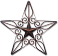 Texas Metal Barn Star Vintage Country Western Home Decor God Bless Our Home The Lone Star 1836 Home & Garden > Decor > Artwork > Sculptures & Statues WIPHANY Star 12"  
