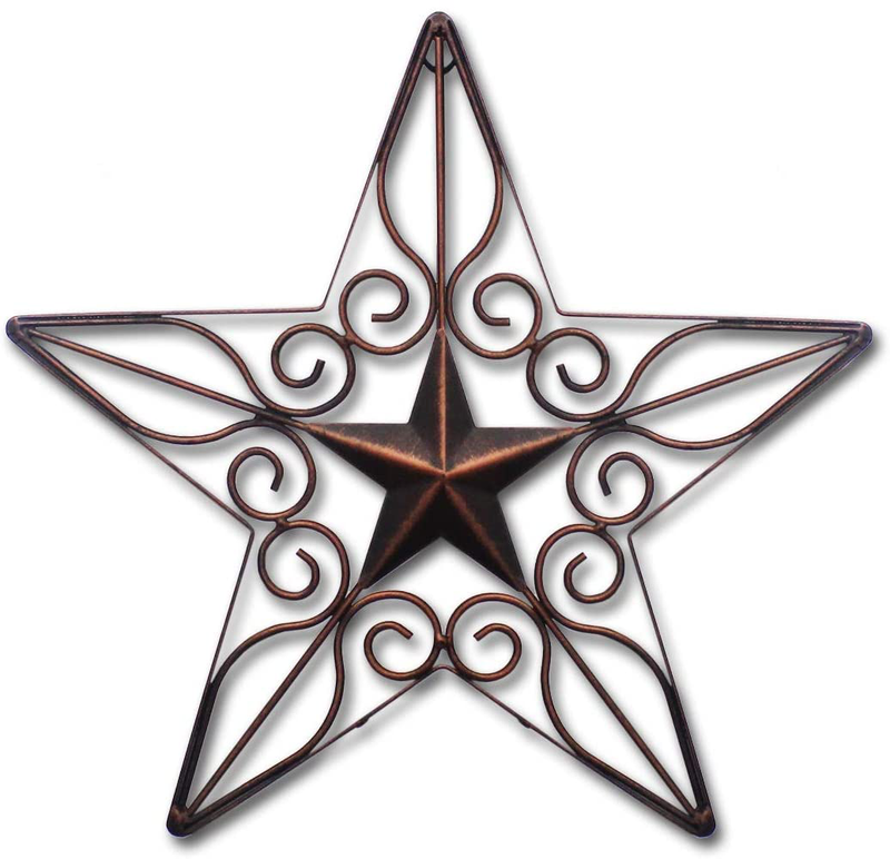 Texas Metal Barn Star Vintage Country Western Home Decor God Bless Our Home The Lone Star 1836 Home & Garden > Decor > Artwork > Sculptures & Statues WIPHANY Star 12"  