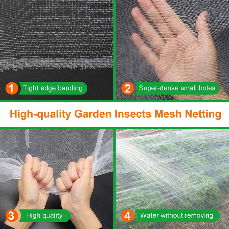 Luxiv White Bug Net, Garden Netting for against Insects Bird Plant Vegetable Barrier for against Squirrels, Insects Mesh Netting (10 X 16 FT) Sporting Goods > Outdoor Recreation > Camping & Hiking > Mosquito Nets & Insect Screens Luxiv   