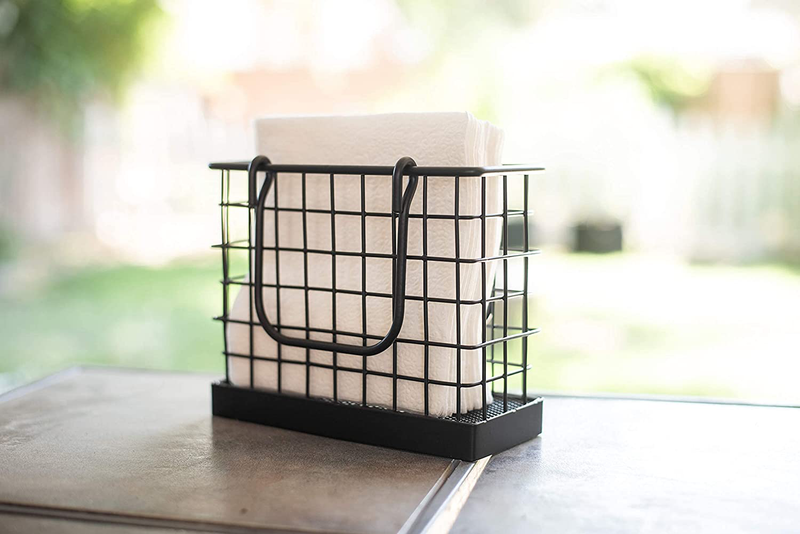 Napkin Holder for Kitchen Table, Upright Napkins Holders for Tables, Rustic Farmhouse Decor, Modern Square Basket Paper Dispenser Home & Garden > Decor > Seasonal & Holiday Decorations Periwinkle Co.   