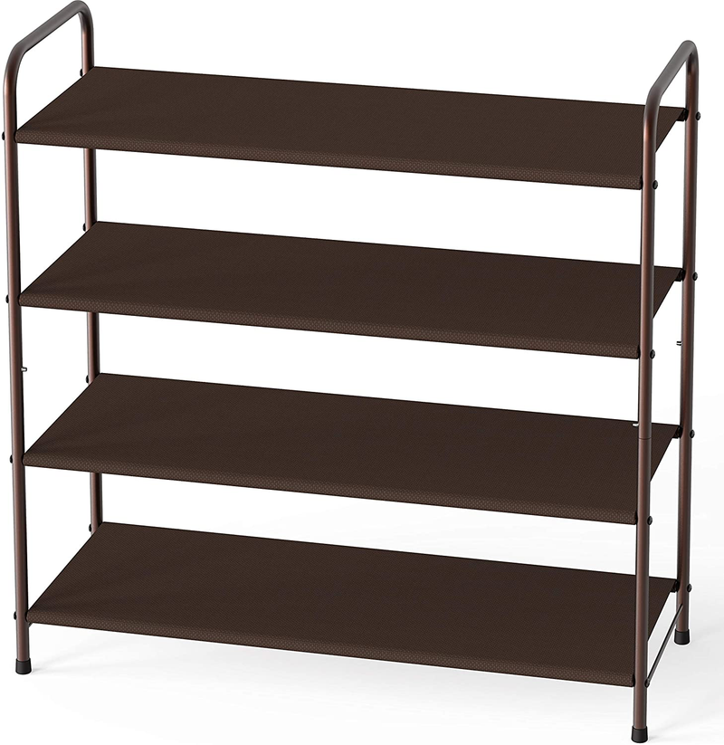 Simple Houseware 4-Tier Shoe Rack Storage Organizer 20-Pair, Grey Furniture > Cabinets & Storage > Armoires & Wardrobes Simple Houseware Bronze 4-Tier 