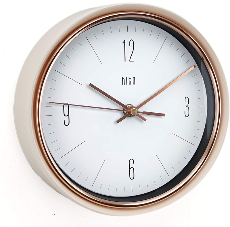hito Silent Non Ticking Wall Clock Glass Front Cover Accurate Sweep Movement 9 inch Decorative for Kitchen, Living Room, Bedroom, Office, Classroom (Dark Blue) Home & Garden > Decor > Clocks > Wall Clocks hitoseller White  