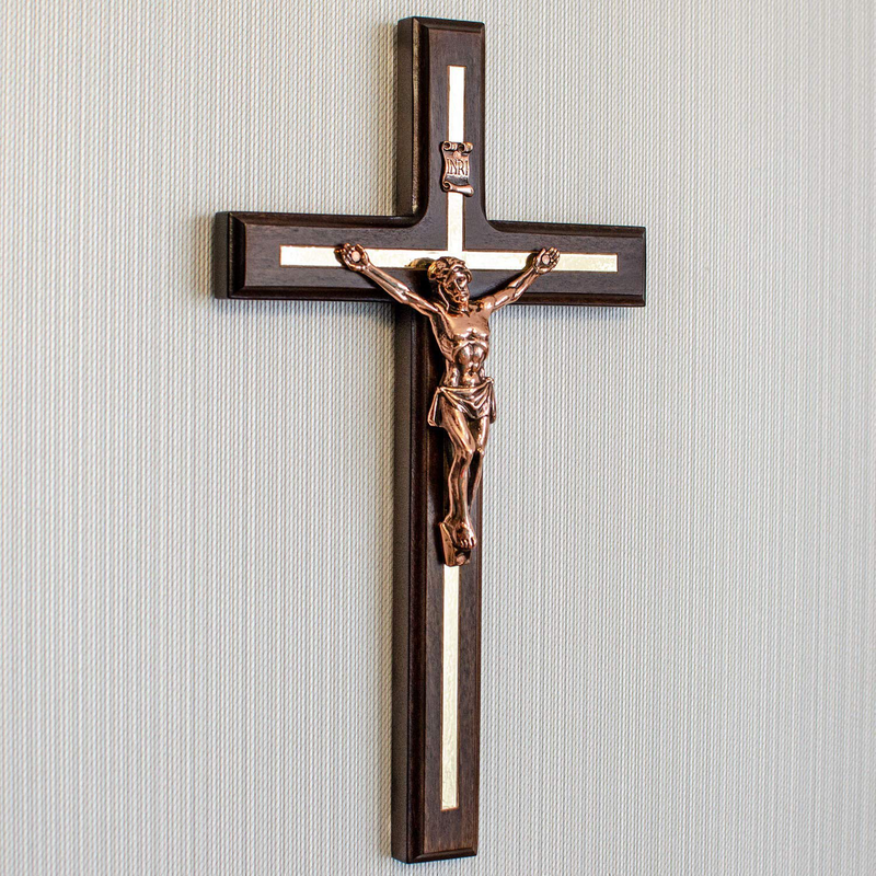 Handmade Crucifix Wall Cross - Wooden Catholic Hanging Crucifix for Home Decor - 12 Inch Home & Garden > Decor > Seasonal & Holiday Decorations Asterom   