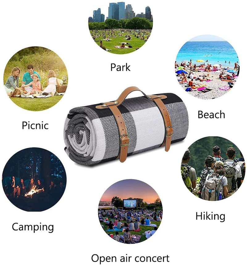 Sapsisel Picnic Blanket 80”x 80” Waterproof and Foldable, 3-Layer Outdoor Blanket for 6 to 8 Adults,for Camping, Park, Beach, Grass, Indoors Home & Garden > Lawn & Garden > Outdoor Living > Outdoor Blankets > Picnic Blankets sapsisel   