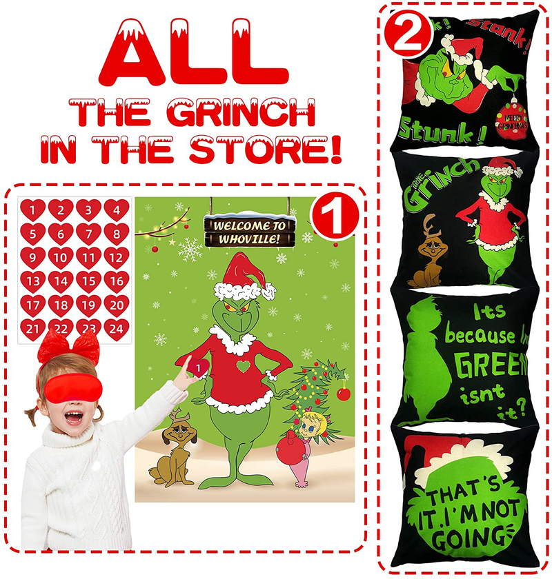 Grinch Window Clings Christmas Window Clings 8SheetGrinch Christmas Decorations Christmas Window Sticker Grinch Window Decals Grinch Window Stickers Home School Office Grinch Party Supplies Home & Garden > Decor > Seasonal & Holiday Decorations& Garden > Decor > Seasonal & Holiday Decorations N\A   