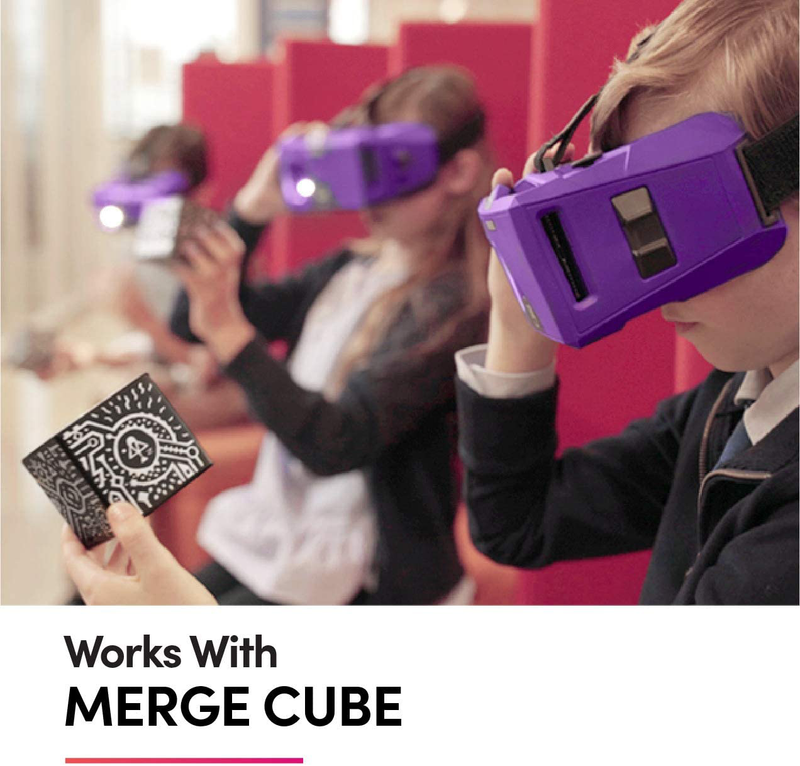 Merge AR/VR Headset - Go Anywhere - Virtual Reality Field Trips and Mixed Reality Learning - Science and STEM Ages 10 and up (Moon Grey)