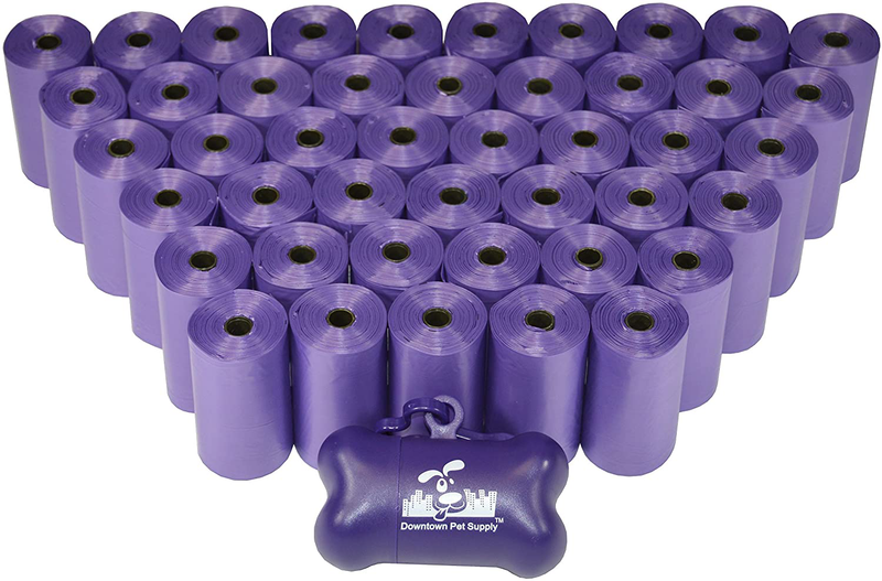 Downtown Pet Supply Dog Pet Waste Poop Bags with Leash Clip and Bag Dispenser - 180, 220, 500, 700, 880, 960, 2200 Bags Animals & Pet Supplies > Pet Supplies > Dog Supplies Downtown Pet Supply Purple 880 Bags 