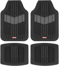 Motor Trend DualFlex All-Weather Rubber Floor Mats for Car, Truck, Van & SUV – Waterproof Front & Rear Liners with Drainage Channels & Two-Tone Sport Design Vehicles & Parts > Vehicle Parts & Accessories > Motor Vehicle Parts > Motor Vehicle Seating Motor Trend Gray  
