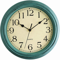 Foxtop Retro Silent Non-Ticking Round Classic Clock Quartz Decorative Battery Operated Wall Clock for Living Room Kitchen Home Office 12 inch (Bronze) Home & Garden > Decor > Clocks > Wall Clocks Foxtop Turquoise 12 inch 