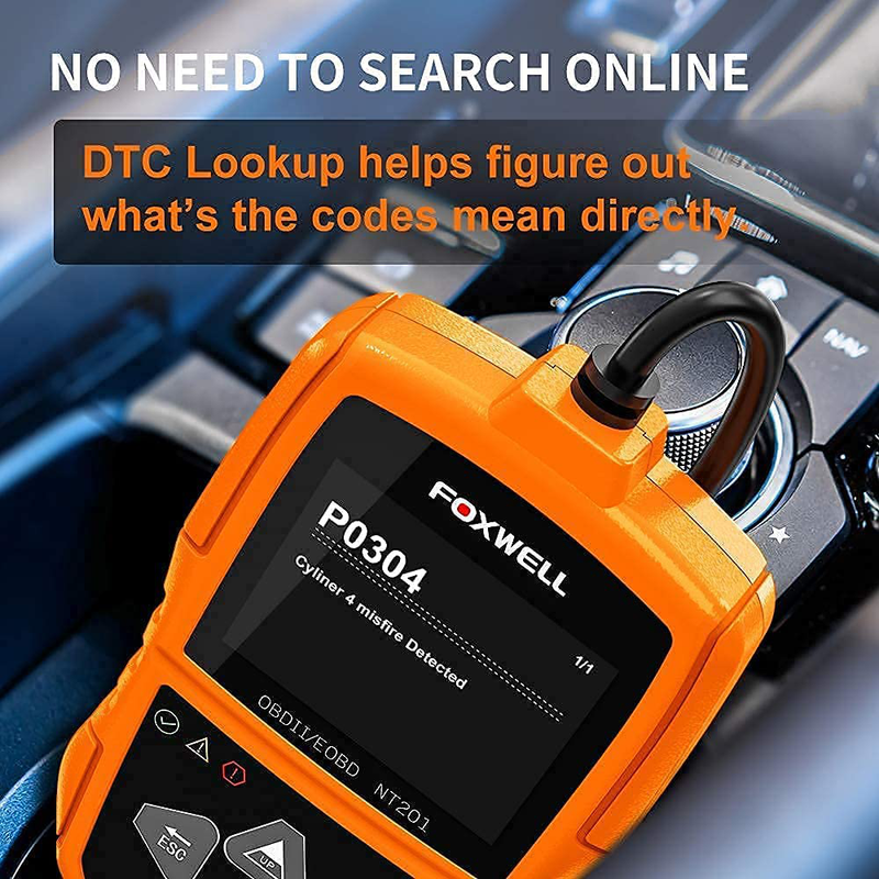 FOXWELL NT201 OBD2 Scanner Check Engine Light Car Code Reader Emission Analyzer Car Diagnostic Scanner for All Cars  ‎Foxwell   