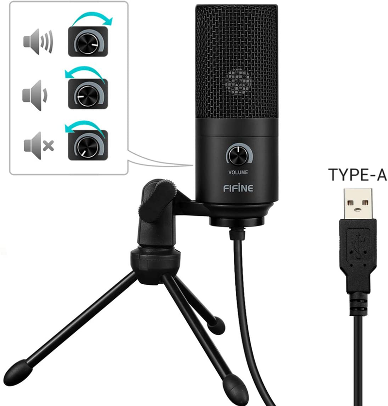 USB Microphone,FIFINE Metal Condenser Recording Microphone for Laptop MAC or Windows Cardioid Studio Recording Vocals, Voice Overs,Streaming Broadcast and YouTube Videos-K669B Electronics > Audio > Audio Components > Microphones FIFINE   