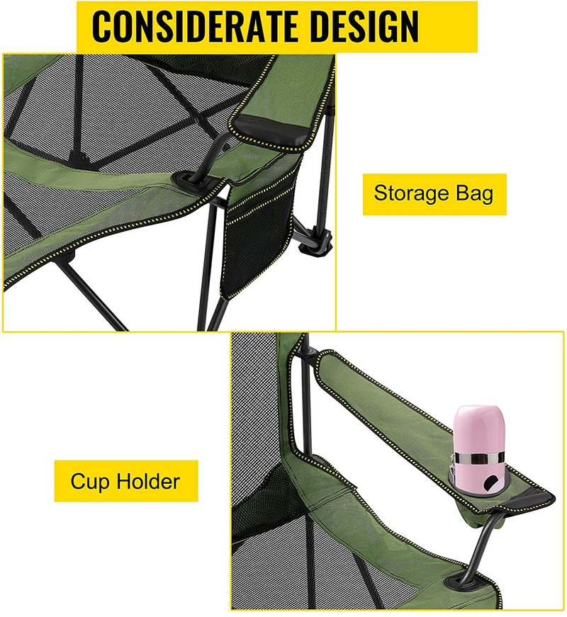 Happybuy Folding Camp Chair, Green Sporting Goods > Outdoor Recreation > Camping & Hiking > Camp Furniture Happybuy   