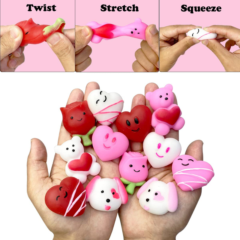 Jofan 36 PCS Valentines Day Mochi Squishy Toys Squishies for Kids School Class Classroom Valentines Day Cards Gifts Prizes Party Favors Home & Garden > Decor > Seasonal & Holiday Decorations JoFAN   