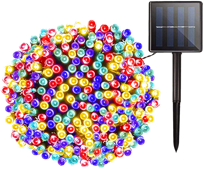 Solar Christmas String Lights Outdoor - 2 Pack 72ft 200 LED 8 Modes Outdoor String Lights, Waterproof Fairy Lights for Garden, Patio, Fence, Holiday, Party, Balcony, Christmas Decorations (Multicolor) Home & Garden > Decor > Seasonal & Holiday Decorations& Garden > Decor > Seasonal & Holiday Decorations KerKoor Multicolor 1 Pack 