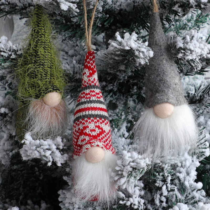 Christmas Tree Hanging Gnomes Ornaments Set of 10, Swedish Handmade Plush Gnomes Santa Elf Hanging Home Decorations Holiday Decor Home & Garden > Decor > Seasonal & Holiday Decorations Funoasis   