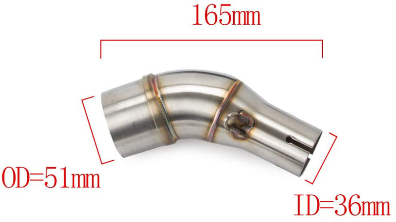 Motorcycle Slip on Exhaust system With Muffler Compatible with Yamaha Yzf R3 R25 2015-2018