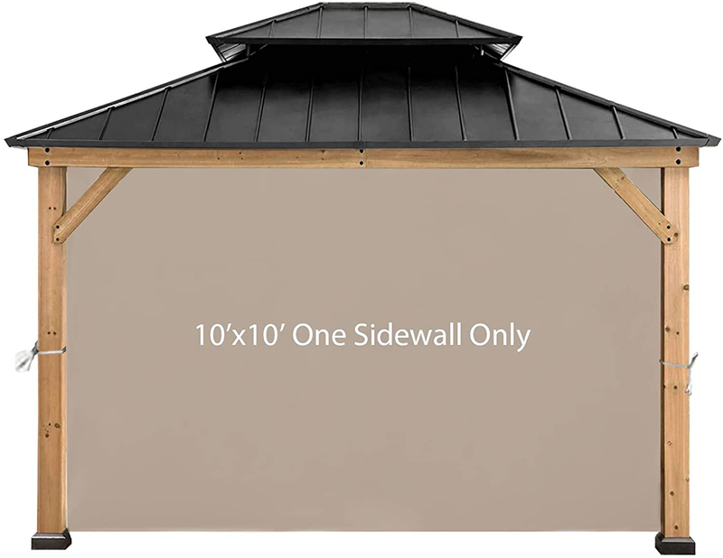 CoastShade Gazebo Replacement Sunwall for 8x8 or 10x10 or 10x12 or 10x13 or 10x14 Outdoor Gazebo,Only 1 Panel Sidewall 6.7FT Height,Beige Home & Garden > Lawn & Garden > Outdoor Living > Outdoor Structures > Canopies & Gazebos CoastShade Beige 10FT 