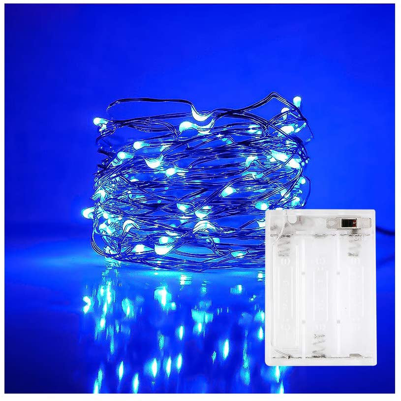 Fairy Lights, ANJAYLIA 10Ft/3M 30Leds Multi Color LED String Lights Party Home Festival Valentine'S Day Decorations Battery Operated Lights(Rgb) Home & Garden > Decor > Seasonal & Holiday Decorations Made in China Blue 5 m 