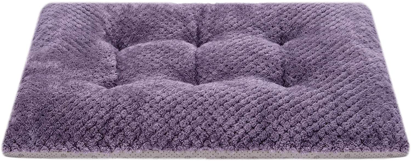 Fuzzy Deluxe Pet Beds, Super Plush Dog or Cat Beds Ideal for Dog Crates, Machine Wash & Dryer Friendly Animals & Pet Supplies > Pet Supplies > Dog Supplies > Dog Beds WONDER MIRACLE S-Grape Purple 15" x 23" 