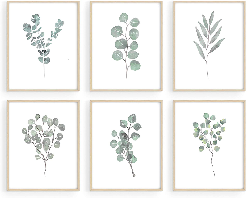Floral Prints and Plant Posters - by Haus and Hues | Set of 6 Botanical Prints Wall Art & Floral Wall Art, Wildflower Wall Art Plant Wall Art Minimalistic Wall Art Plant Set (8"X10", UNFRAMED) Home & Garden > Decor > Artwork > Posters, Prints, & Visual Artwork Rip Technologies LLC Watercolor Plants 8x10 Unframed 