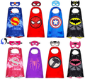 Superhero Capes with Masks Double Side Dress up Costumes Festival Christmas Halloween Cosplay Birthday Party for Kids Apparel & Accessories > Costumes & Accessories > Costumes PAOARA Double Side-superheros 4sest  