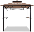 Easylee Grill Gazebo Shelter Replacement Canopy 5' x8' Double Tiered BBQ Cover Roof ONLY FIT for Easylee Grill Gazebo(Rust) Home & Garden > Lawn & Garden > Outdoor Living > Outdoor Structures > Canopies & Gazebos Easylee Khaki Replacement Canopy Only  