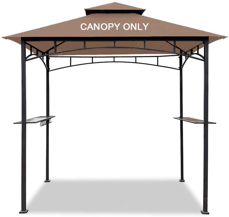 Easylee Grill Gazebo Shelter Replacement Canopy 5' x8' Double Tiered BBQ Cover Roof ONLY FIT for Easylee Grill Gazebo(Rust) Home & Garden > Lawn & Garden > Outdoor Living > Outdoor Structures > Canopies & Gazebos Easylee Khaki Replacement Canopy Only  