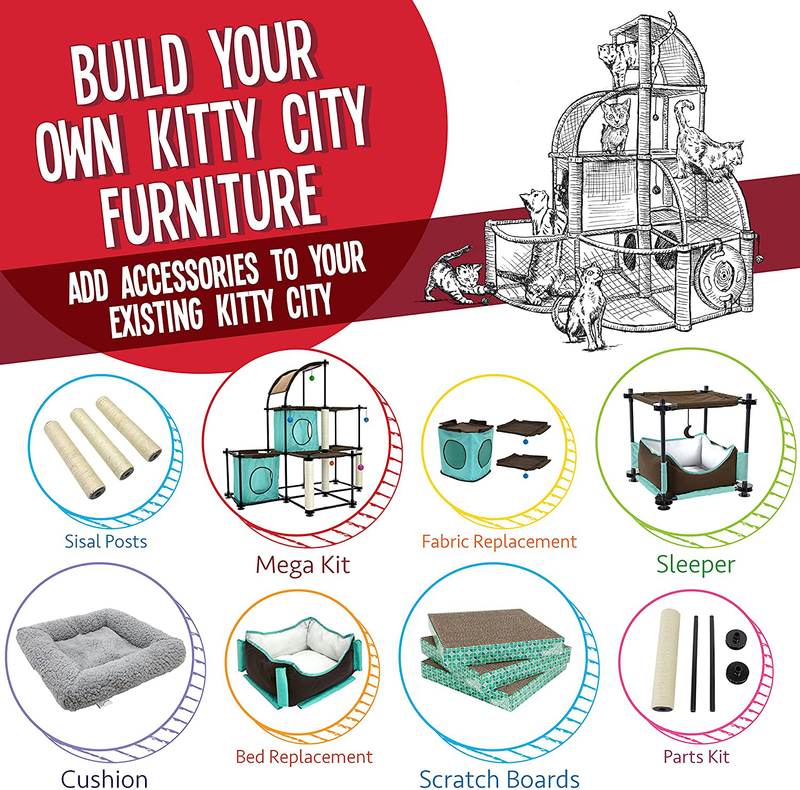 Kitty City Claw Indoor and Outdoor Mega Kit Cat Furniture, Cat Sleeper, Outdoor Kennel, Corrugate Cat Scratcher Animals & Pet Supplies > Pet Supplies > Cat Supplies > Cat Beds Kitty City   