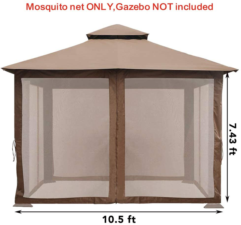 Eliteshade Gazebo Mosquito Netting Screen Walls for 12X12 Titan Gazebo（Mosquito Net Only）