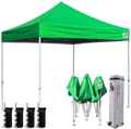 Eurmax 8x8 Feet Ez Pop up Canopy, Outdoor Canopies Instant Party Tent, Sport Gazebo with Roller Bag,Bonus 4 Canopy Sand Bags (White) Home & Garden > Lawn & Garden > Outdoor Living > Outdoor Structures > Canopies & Gazebos Eurmax kelly green 8x8 
