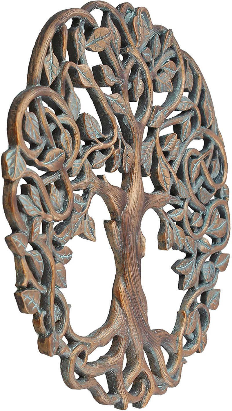 Old River Outdoors Tree of Life Wall Plaque 11 5/8 Inches Decorative Celtic Garden Art Sculpture Home & Garden > Decor > Artwork > Sculptures & Statues Old River Outdoors   