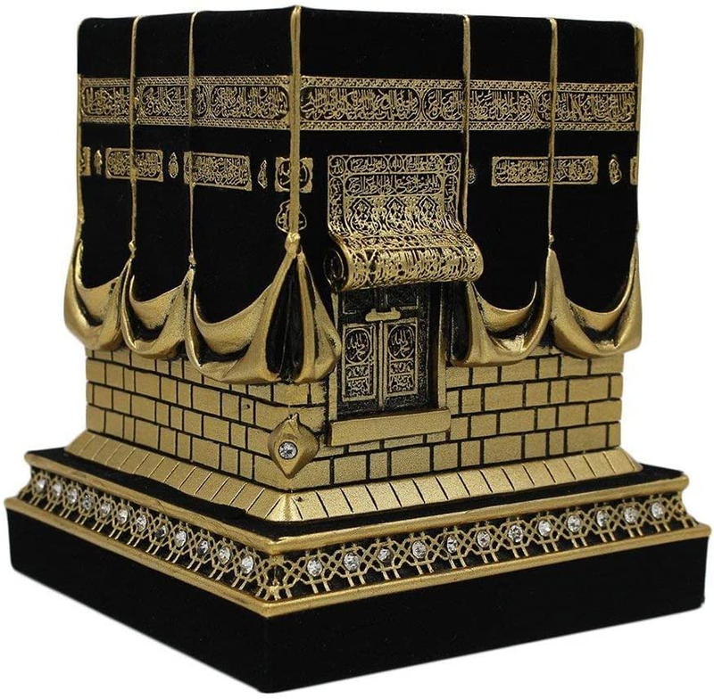 Home Table Decor Kaba Replica Model Showpiece Bookend Eid Gift (Large, Gold) Home & Garden > Decor > Seasonal & Holiday Decorations Gunes Gold Large 