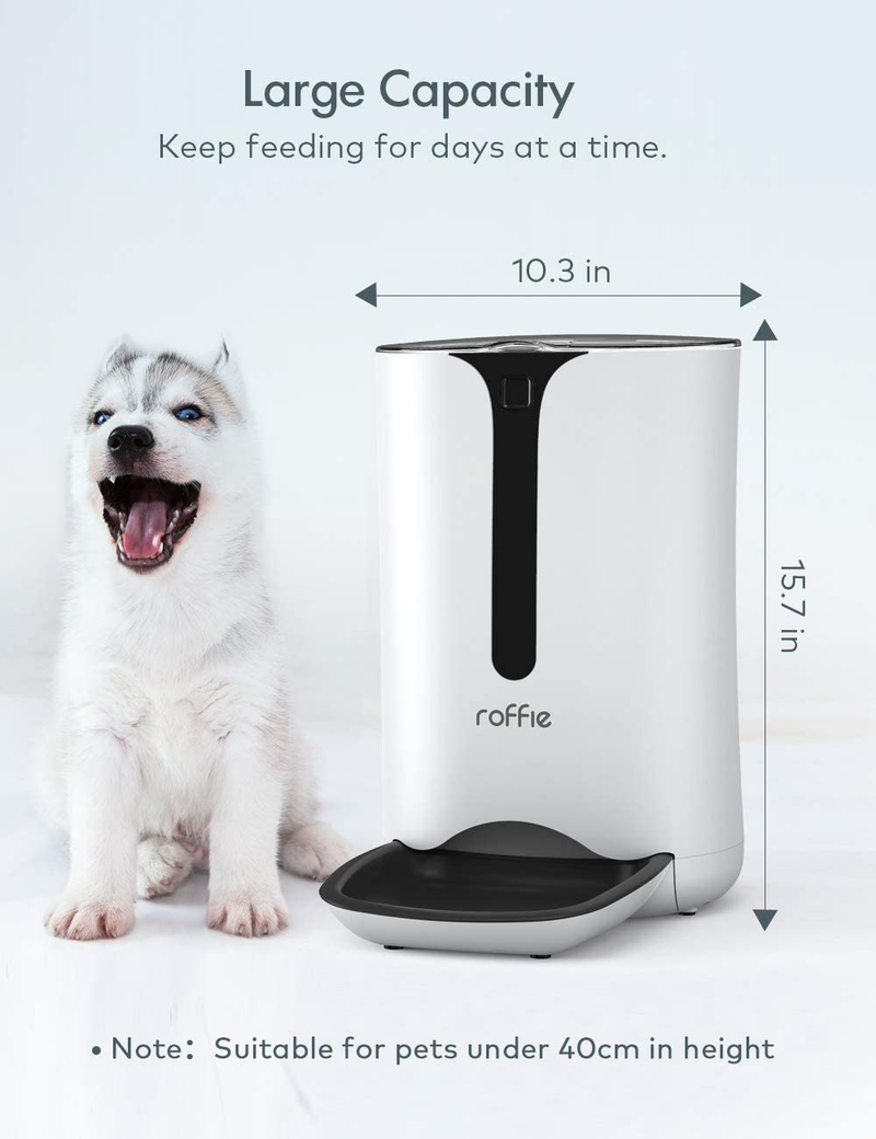 Roffie Automatic Cat Feeder with Timer Schedule Feature 7L Cat Food Dispenser with Portion Control and Voice Recorder for Healthy Feeding 4 Meals a Day Animals & Pet Supplies > Pet Supplies > Cat Supplies Roffie Pet   