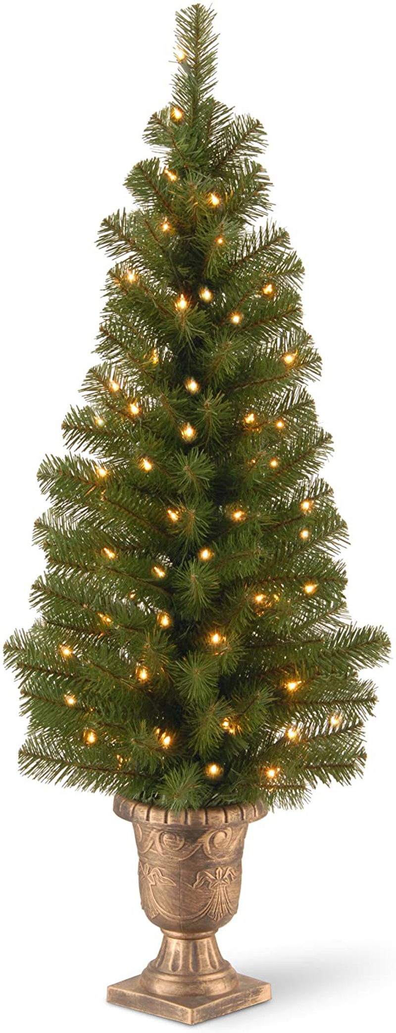National Tree Company Pre-lit Artificial Christmas Tree For Entrances | Includes Pre-strung White Lights and Stand | Montclair Spruce - 5 ft Home & Garden > Decor > Seasonal & Holiday Decorations > Christmas Tree Stands National Tree Company Tree 4 ft 