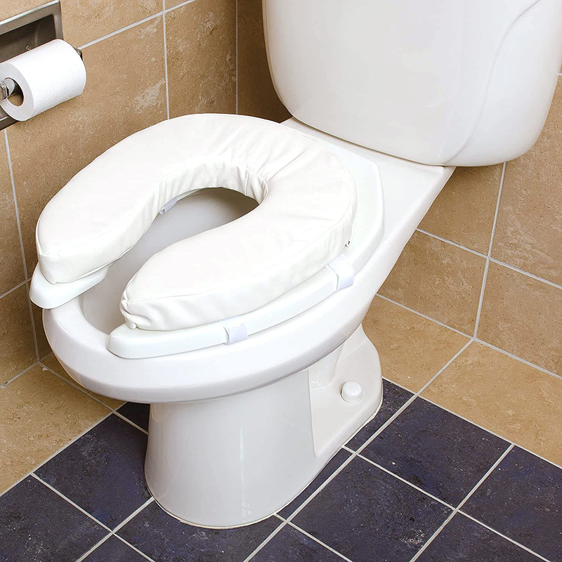 DMI Raised Toilet Seat Toilet, Toilet Seat Riser, Seat Cushion and Toilet Seat Cover to Add Extra Padding to the Toilet Seat While Relieving Pressure, 2 Inch Pad, White Sporting Goods > Outdoor Recreation > Camping & Hiking > Portable Toilets & ShowersSporting Goods > Outdoor Recreation > Camping & Hiking > Portable Toilets & Showers DMI   